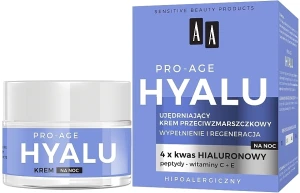 AA Розгладжувальний нічний крем проти зморщок Hyalu Pro-Age Night Cream