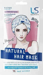 Lesasha Лікувальна маска для волосся з шапочкою "Йогурт для відновлення" Premium