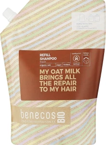 Benecos Шампунь для волосся Repair Organic Oat Shampoo Refill (дой-пак)