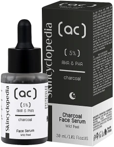 Skincyclopedia Сироватка для обличчя з 5% комплексом AHA + PHA Charcoal 5% AHA + PHA Complex