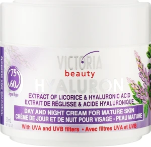 Victoria Beauty Крем для лица с лакрицей Hyaluron Day & Night For Mature Skin 60-75 Age