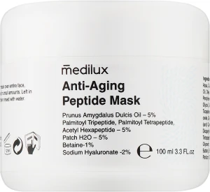 Medilux Омолоджуюча антивікова маска з пептидами Anti-Aging Peptide Mask