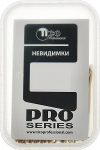 TICO Professional Невидимки обрізані, 70 мм, золотисті