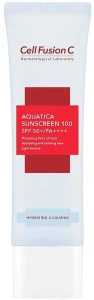 Cell Fusion C Солнцезащитный крем для сухой и комбинированной кожи лица Aquatica Sunscreen 100 SPF50+ PA++++