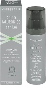 L’Erbolario Чоловічий крем для обличчя з гіалуроновою кислотою Face Cream Hyaluronic Acid for Him