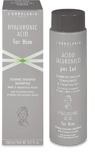 L’Erbolario Тонизирующий шампунь для душа с гиалуроновой кислотой Toning Shower Shampoo Hyaluronic Acid for Him