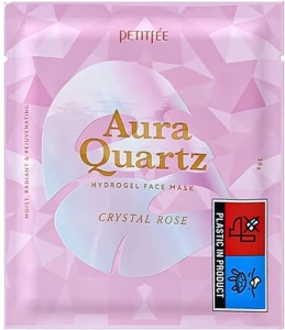 PETITFEE & KOELF Гідрогелева маска для обличчя з екстрактом перлів і трояндою Aura Quartz Hydrogel Face Mask Crystal Rose