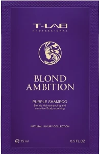 T-LAB Professional Шампунь для корекції кольору та відновлення Blond Ambition Purple Shampoo (пробник)