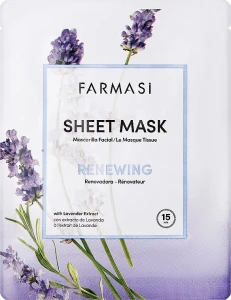 Farmasi Відновлювальна маска для обличчя з лавандою Dr.C.Tuna Sheet Mask Renewing