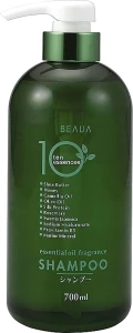 Kumano Cosmetics Восстанавливающий шампунь для волос Beaua 10 Essence Shampoo