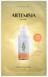 Маска для лица успокаивающая с экстрактом полыни - Missha Artemisia Ampoule Mask, 25 г