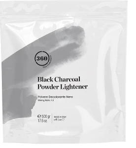 360 Антижовта освітлювальна пудра для волосся 9 рівнів Hair Professional Black Charcoal Powder Lightener