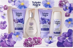 Tulipan Negro Sweet Violeta Набір (edt/50ml + b/lot/75ml + sh/gel/75ml + deo/50ml)