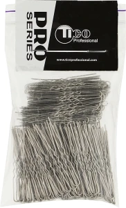 TICO Professional Шпильки для волос волнистые без наконечника, 50 мм, серебристые