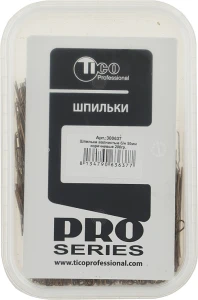 TICO Professional Шпильки для волосся хвилясті без наконечника, 50 мм, коричневі