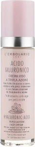 L’Erbolario Крем с гиалуроновой кислотой для комбинированной кожи лица Acido Ialuronico Crema Viso a Tripla Azione