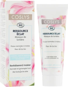 Coslys Маска для сяйва шкіри обличчя з екстрактом лілії для нормальної та комбінованої шкіри Facial Care Radiant Mask With Lily Extract