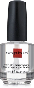Sophin Кришталевий закріплювач лаку з ефектом сушіння French Manicure Quick Dry