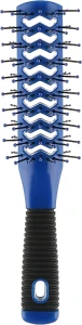 Hairway Расческа для волос туннельная двусторонняя, 7 рядов, синяя