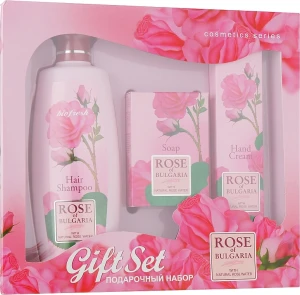 BioFresh Подарунковий набір №3 Rose of Bulgaria (h/sh/330ml + soap/100g + h/cr/75ml)