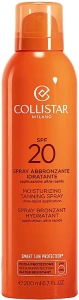 Зволожуючий спрей для засмаги - Collistar Moisturizing Tanning Spray SPF20, 200 мл