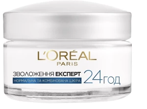 L’Oreal Paris Денний зволожуючий крем-догляд для нормальної та комбінованої шкіри "Зволоження Експерт" LOreal Paris Face Cream