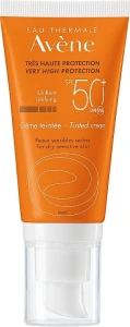 Avene Крем солнцезащитный тональный для сухой чувствительной кожи SPF50 Solaires Haute Protection Tinted Creme SPF50