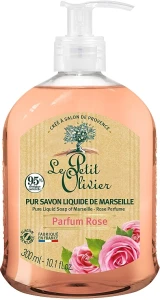 Le Petit Olivier Мыло жидкое с ароматом розы Pure liquid traditional Marseille soap-Rose