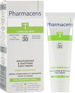 Pharmaceris Зволожуючий крем для шкіри обличчя після анти-акне терапії T Sebo-Moistatic Cream SPF30