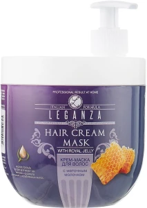 Leganza Крем-маска для волосся з маточним молочком Cream Hair Mask With Royal Jelly (з дозатором)