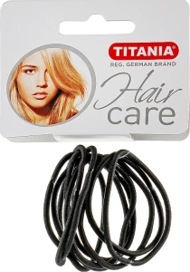 Titania Зажим для волосся еластичний, 9 шт., чорний, 2 мм