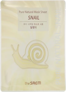 The Saem Маска для лица тканевая с муцином улитки Pure Natural Mask Sheet Snail