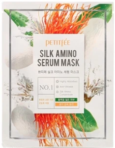 PETITFEE & KOELF Маска для обличчя з протеїнами шовку Petitfee&Koelf Silk Amino Serum Mask
