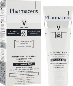 Pharmaceris Захисний денний крем для обличчя і тіла для шкіри з вітіліго V Protective Day Cream for Vitiligo Skin SPF 50+