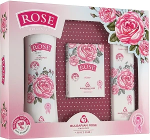 Bulgarian Rose Подарунковий набір для жінок "Rose" Bulgarska Rosa "Rose" (h/cr/50ml + shm/200ml + soap/100g)