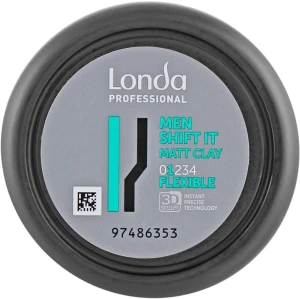 Матовая глина для волос нормальной фиксации - Londa Professional Men Shift It Matt Clay 1 Flexible, 75 мл