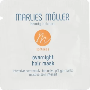 Marlies Moller Интенсивная ночная маска для гладкости волос Softness Overnight Hair Mask (пробник)