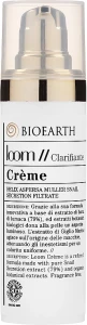 Bioearth Відбілювальний крем для обличчя з екстрактом слизу равлика, легка консистенція Loom Creme Clarifiante