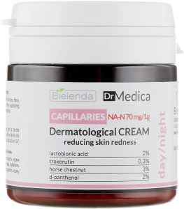 Bielenda Дерматологічний крем для зменшення почервонінь, гіпоалергенний Dr Medica Capillaries Dermatological Redness Reducing Cream