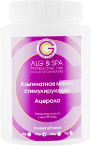 Альгінатна маска стимулювальна з ацеролою - ALG & SPA Professional Line Collection Masks Refreshing Acerola Peel off Mask, 200g