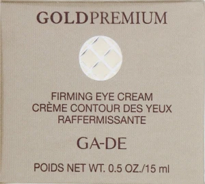 GA-DE Зміцнювальний кремдля контурів очей Gold Premium Firming Eye Cream