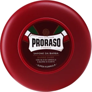 Proraso Мыло для бритья жесткой щетины с экстрактом карите и сандаловым маслом Red Line Emollient Soap