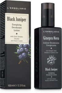 L’Erbolario Лосьйон-дезодорант "Чорний ялівець" Black Juniper Energising Deodorant Lotion