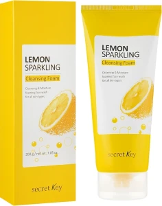 Пінка для вмивання з екстрактом лимона - Secret Key Lemon Sparkling Cleansing Foam, 200 мл