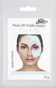 Mila Маска альгинатная классическая порошковая "Для контура глаз и губ" Mask Peel Eye Contour