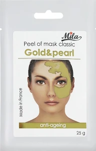 Mila Маска альгінатна класична порошкова "Золото і перли" Mask Peel Off Gold & Pearl