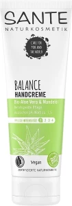 Sante Балансирующий крем для рук "Био-Алоэ и Миндаль" Balance Bio-Aloe Vera & Almond Oil Hand Cream