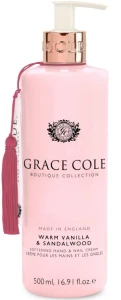 Grace Cole Крем для рук і нігтів з ароматом ванілі і сандалового дерева Boutique Hand & Nail Cream Warm Vanilla and Sandalwood