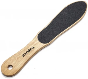 Solomeya Професіональна дерев'яна педикюрна пилка у формі стопи 80/150 Professional Wooden Foot File 80/150