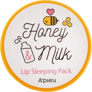 A'pieu Молочно-медовая ночная маска для губ Honey & Milk Lip Sleeping Pack